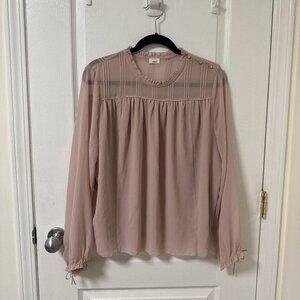 NWT Aritzia Wilfred Lourdes Blouse - Pink, Large